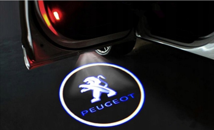 DIODO LUMINOSO LED LOGOTIPO PROYECTOR HD 3D DE PUERTA PEUGEOT 407 2004-11 