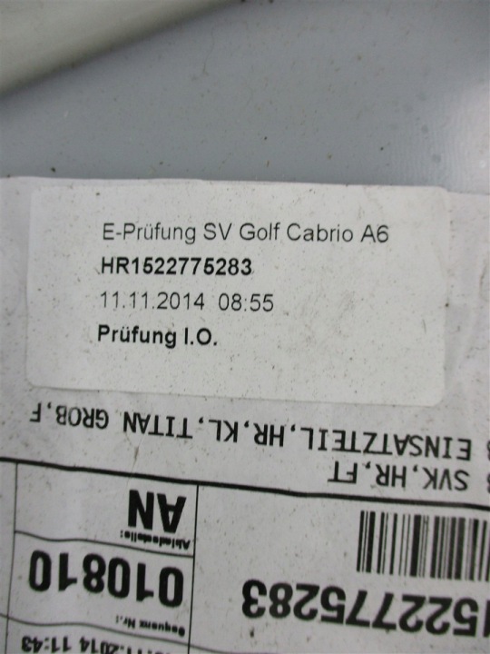 COLLECTEUR PORTES DROIT ARRIÈRE VW GOLF VI 3D CABRIO CUIR