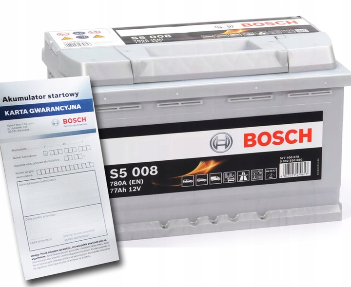 BATERÍA BOSCH SILVER S5 77 AH 780A 