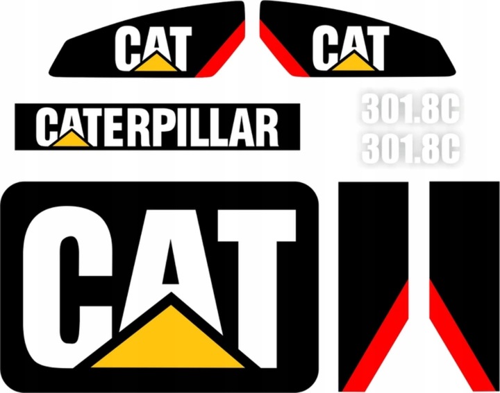 PEGATINAS CAT 301.8C CATERPILLAR MINIKOPARKA 