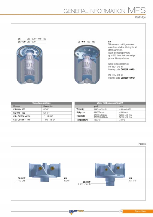 INSERT FILTRE CS150P10A MP FILTRI