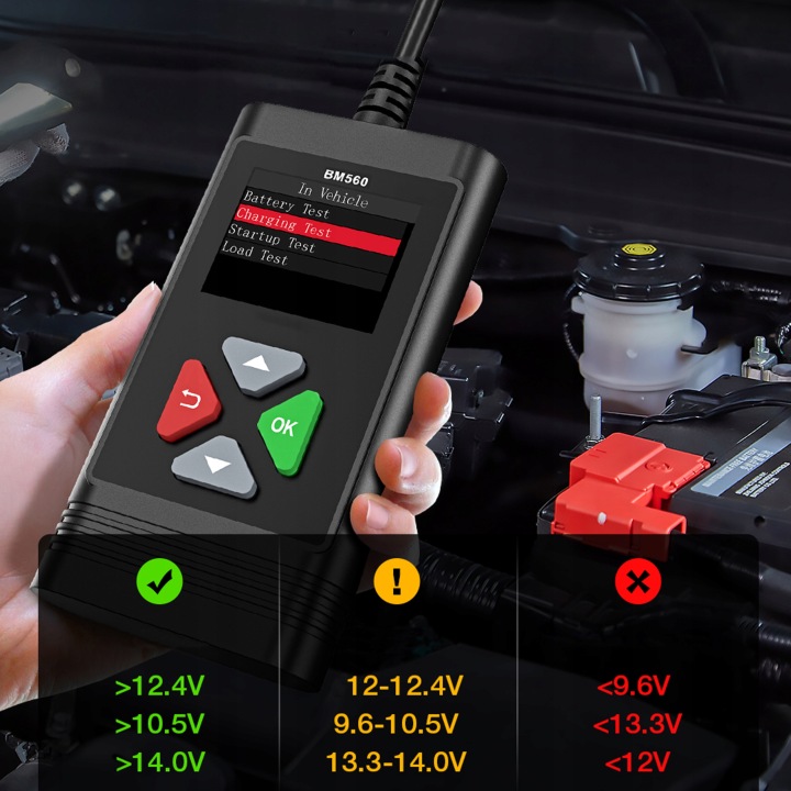 TESTEUR AKUMULATOROW AUTOMOBILES MESURE BATTERIES VOITURES AVEC ÉCRAN