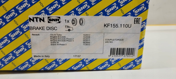 SNR KF155.110U DISQUE DE FREIN