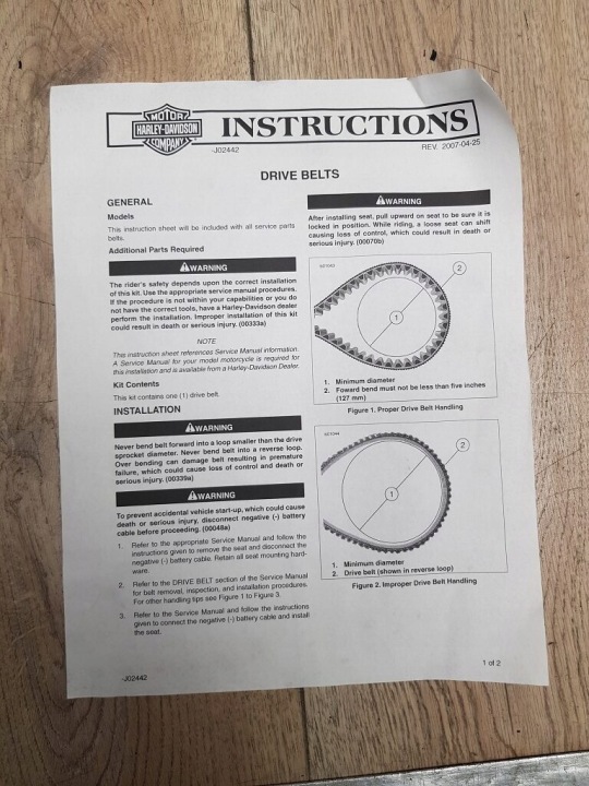 NEUF COURROIE MOTEUR 133T HARLEY DAVIDSON DYNA 40015-00B
