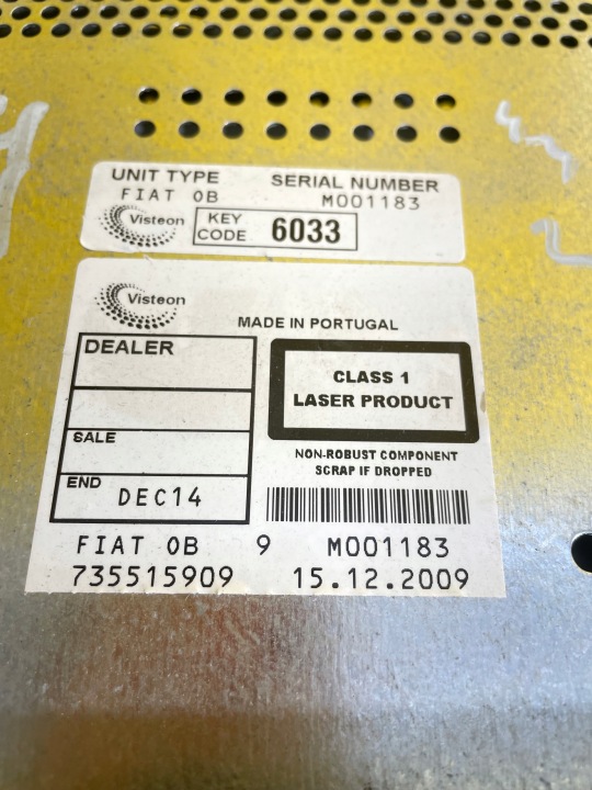 FIAT BRAVO RADIO 10R020403