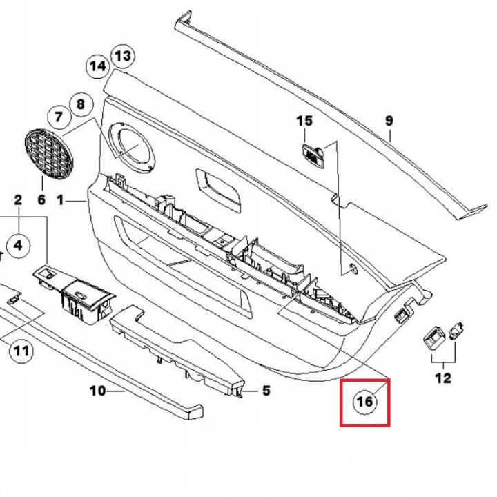 BMW 7 E65 BOUCHON PANNEAUX ARRIÈRE PORTES 51417025647 7025647