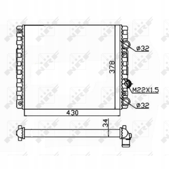 NRF 509519 RADIATEUR SYSTÈME REFROIDISSEMENT MOTEUR