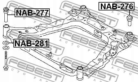 MOVA SIJOS PAKABOS NAB-281 FEBEST NISSAN nuotrauka 3