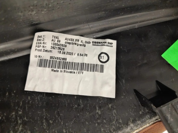 AUDI A4 B9 LIFT MANIVELLE FLANC PORTES GARNITURE DE PORTE DROIT AVANT 8W0867174A