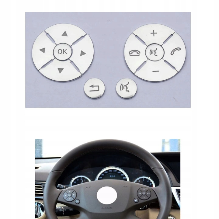 REPAIR TRIMS KLAWISZE BUTTONS STEERING WHEEL MERCEDES W212 W204 