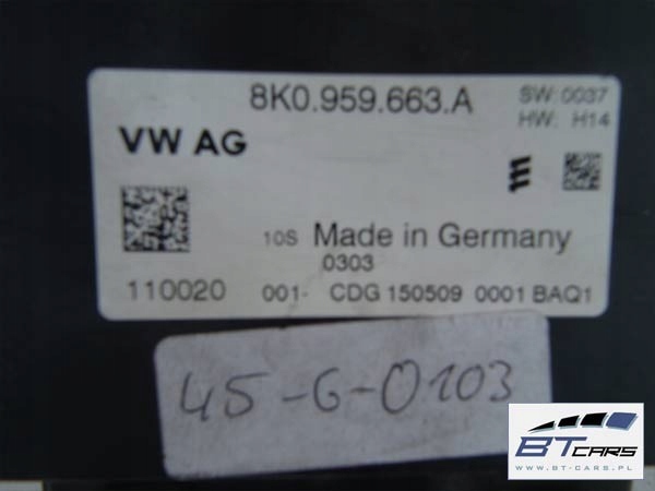 AUDI A8 VW B6 STABILISATEUR TENSION 8K0959663A 8K0 959 663 A CONTRÔLEUR MO