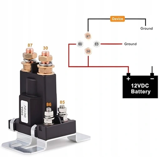 500A 12V RELAIS DÉMARREUR AUTOMOBILE AVEC ZACISKAMI