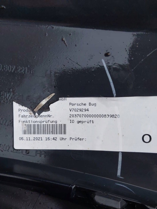 PARE-CHOCS AVANT AVANT PORSCHE TAYCAN 9J1807221D 9J1