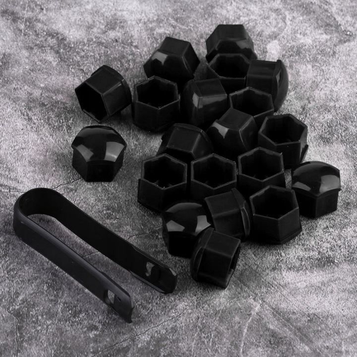 COLLECTEUR REVÊTEMENTS SUR BOULONS JANTES 21MM NOIR