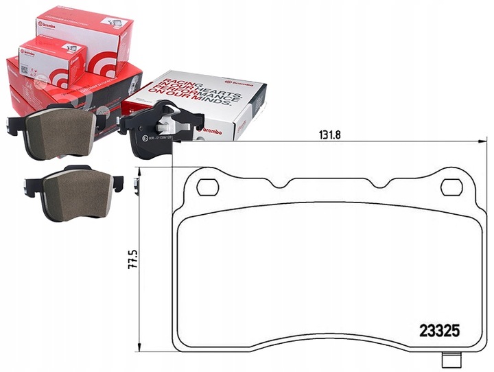 ZAPATAS DE FRENADO CADILLAC STS 05- PARTE DELANTERA BREMBO 