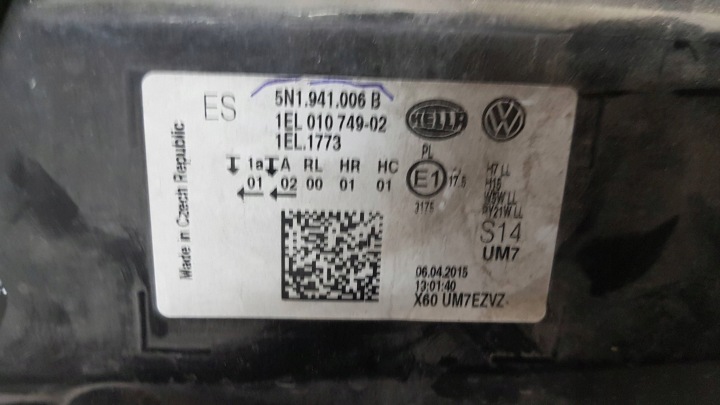 VW TIGUAN I LIFT 11-15 5N PHARE DROIT AVANT AVANT EUROPE