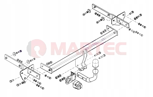 MERCEDES A CLASE W169 2004-2012 BARRA DE REMOLQUE GANCHO DE REMOLQUE 13P 