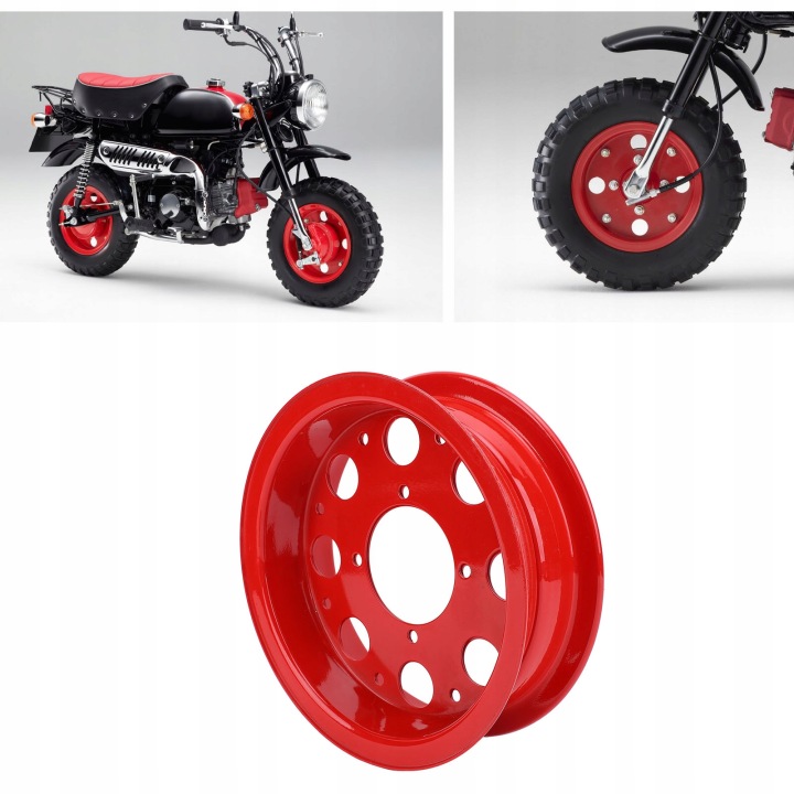 JANTE ROUES MOTOCYCLETTE ROUGE POLEROWANY SUBSTITUT POUR MONKEY GORILLA Z50R