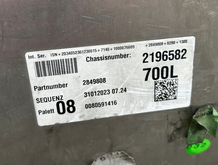 RÉSERVOIR CARBURANTS 700L SCANIA R AVEC NGT 2849808