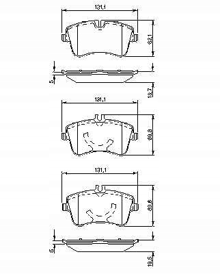 PADS BRAKE AXLE FRONT BOSCH MERCEDES CLK C209 C W203 CLC CL203 SLK photo 13 - milautoparts-fr.ukrlive.com