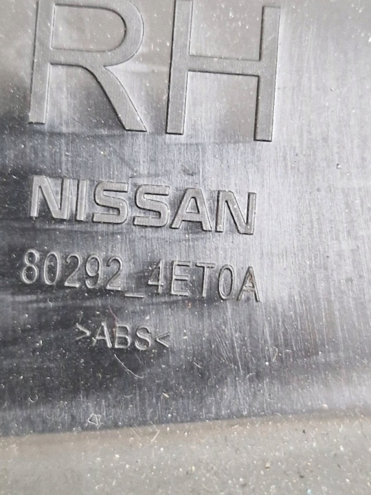 2014 NISSAN QASHQAI CHÂSSIS RÉTROVISEURS 802924ET0A