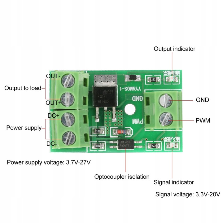 MÓDULO DE UNIDAD DE CONTROL MOS 4CM MÓDULO DE UNIDAD DE CONTROL MOSFET 