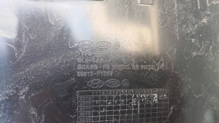 KIA SPORTAGE IV 16R PASSAGE DE ROUE AVANT GAUCHE 86815-F1000