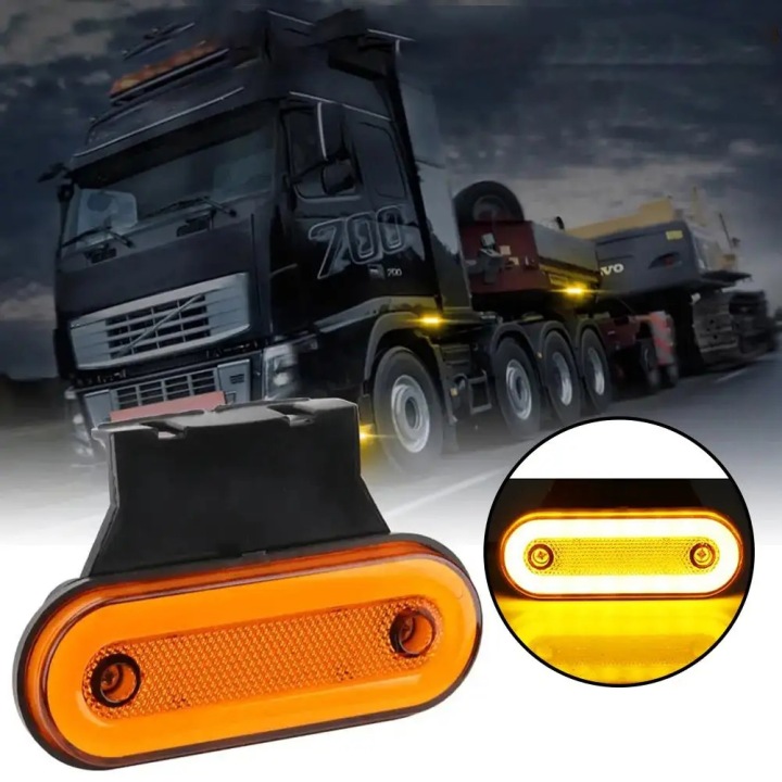 PHARE CONTOUR LED POMARANCZOWA 10 PCS 10-30 V