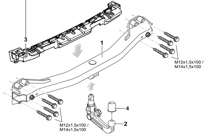 BARRA DE REMOLQUE WESTFALIA PORSCHE CAYENNE I (9PA) 2002-2010 