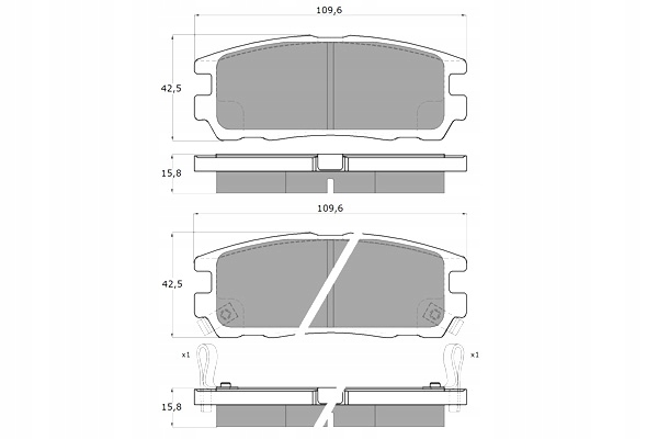 TOMEX BRAKES ZAPATAS DE FRENADO OPEL FRONTERA A B 95-04 PARTE TRASERA 