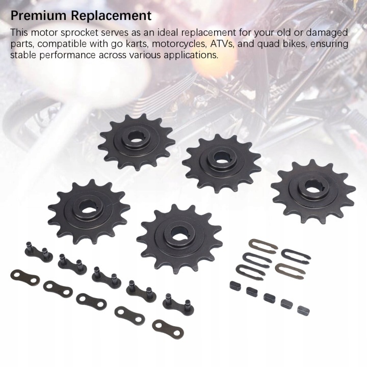 KIT ZEBATEK MOTEUR ARRIÈRE 410 13T AVEC MAILLON MASTER LINK VERS MOTOCYCLETTE GO KART ATV