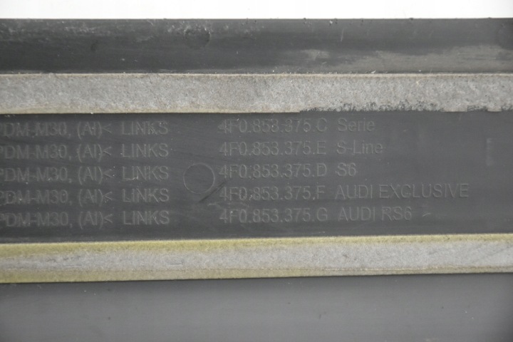 MOULURE SEUIL GAUCHE AVANT ARRIÈRE AUDI A6 C6 S-LINE