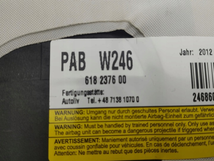 MERCEDES-BENZ B W246 W242 2012 COUSSINS AÉRIEN