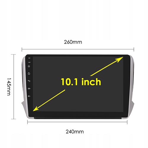 RADIO PEUGEOT 208 2008, 2012-2019 ANDROID 2/32GB 