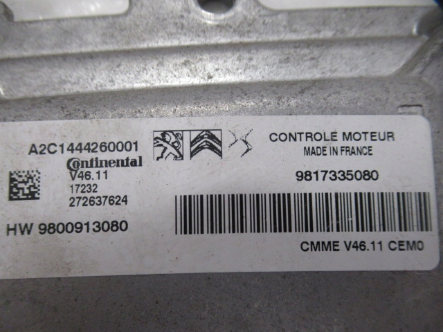CITROEN C3 III 1.2 VTI KIT DE DÉMARRAGE ORDINATEUR