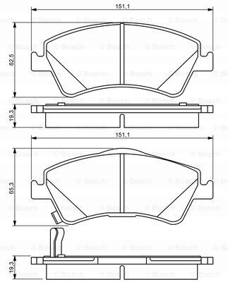 DISCOS ZAPATAS PARTE DELANTERA BOSCH TOYOTA AURIS UNIVERSAL 