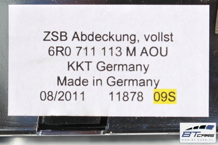 VW POLO POMMEAU DE VITESSE CHANGEMENTS VITESSE CARTER 6R0711113M 6R0 711 113 M 6R0711456B