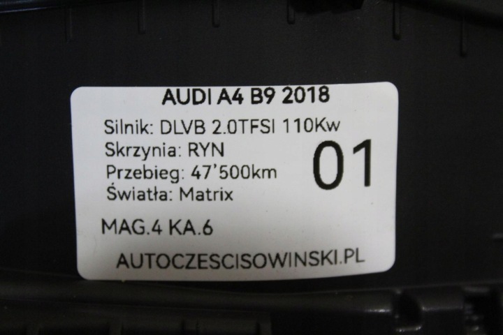 COMPTEUR TABLEAU DE BORD AUDI A4 S4 B9 2018