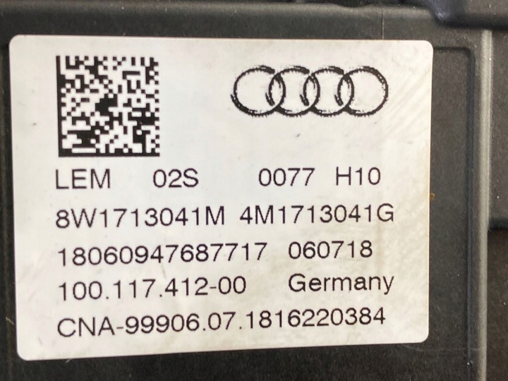 2019 AUDI A4 S4 B9 8W CRIC CHANGEMENTS VITESSE SUPÉRIEUR 4M1713041G