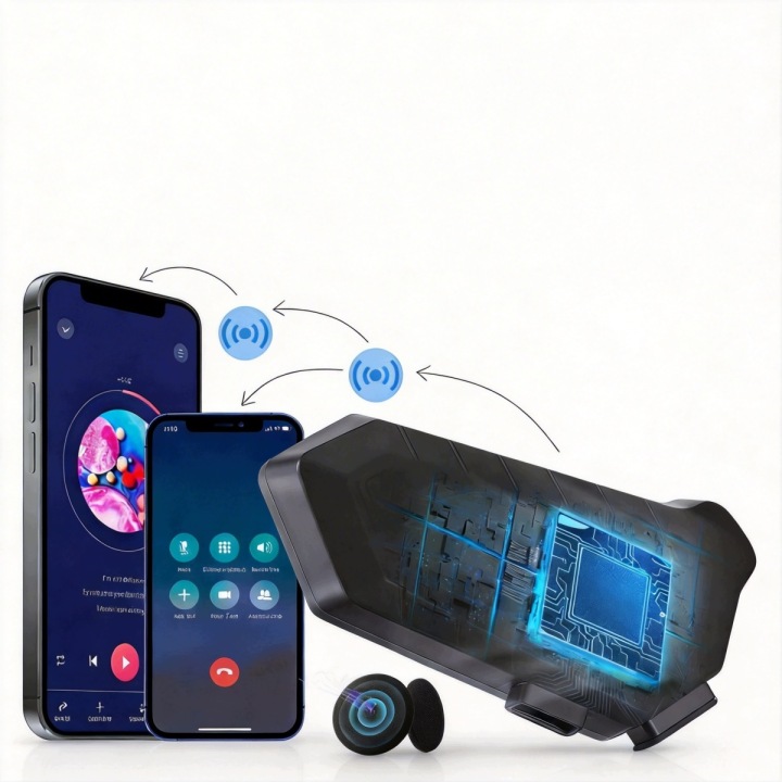 INTERCOM MOTOCYCLETTE BLUETOOTH Y10 UNIVERSEL AVEC MIKROFONEM HYBRYDOWYM