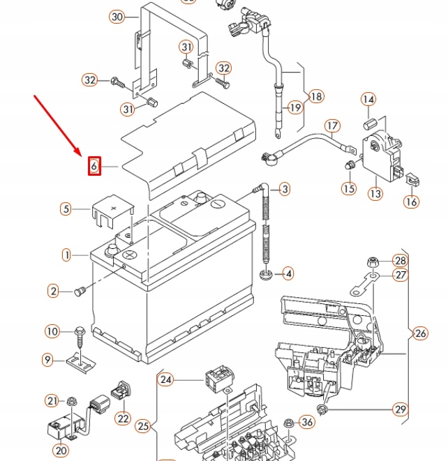 AUDI A6 C6 COUVERCLE BATTERIE 4F0915429C