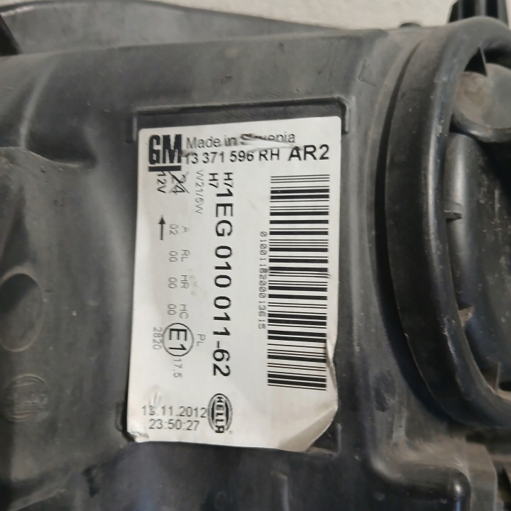 OPEL ASTRA J LIFT PROJECTEUR DROIT 1EG010011-62 13371596RH EUROPE EUROPE