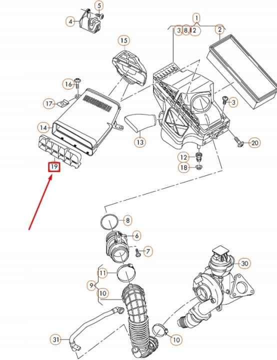 AUDI Q5 8R FILTRE WLOTOWE AIR 8R0129054