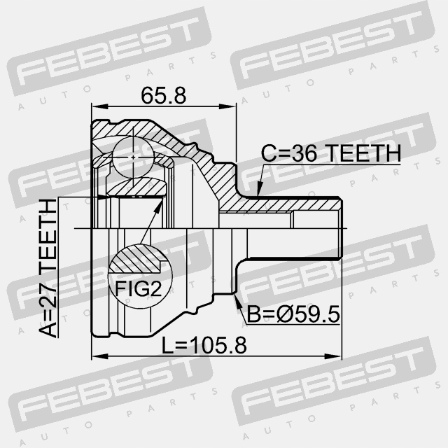 B33 616 B33 616 JOINT EXTÉRIEUR VAG