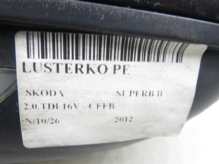 RÉTROVISEUR DROIT SKODA SUPERB II 15 GOUPILLE LF9R