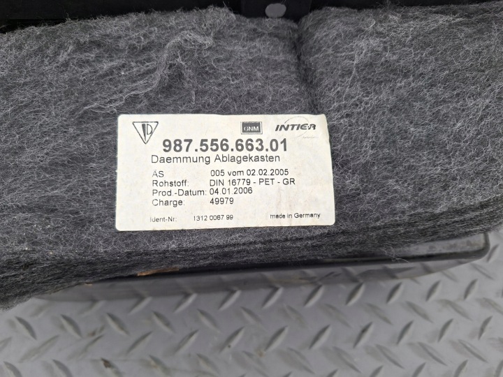 BOÎTE À GANTS ARRIÈRE ARRIÈRE GAUCHE 987555071 98755666301 PORSCHE CAYMAN AVEC 987