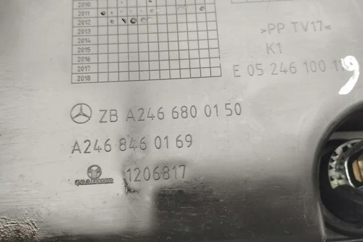 CHÂSSIS CHANGEMENTS VITESSE MERCEDES-BENZ B (W246, W242) A2468460169 1.8L DIESEL