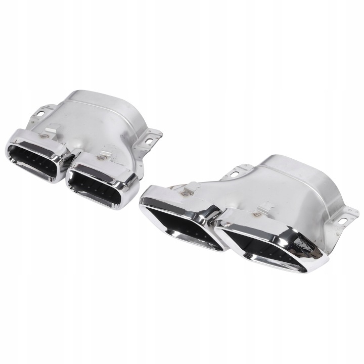 POUR C63S LOOK DIFFUSEUR SLIVER CHROME QUAD EMBOUTS TUYAUX ÉCHAPPEMENT NJ