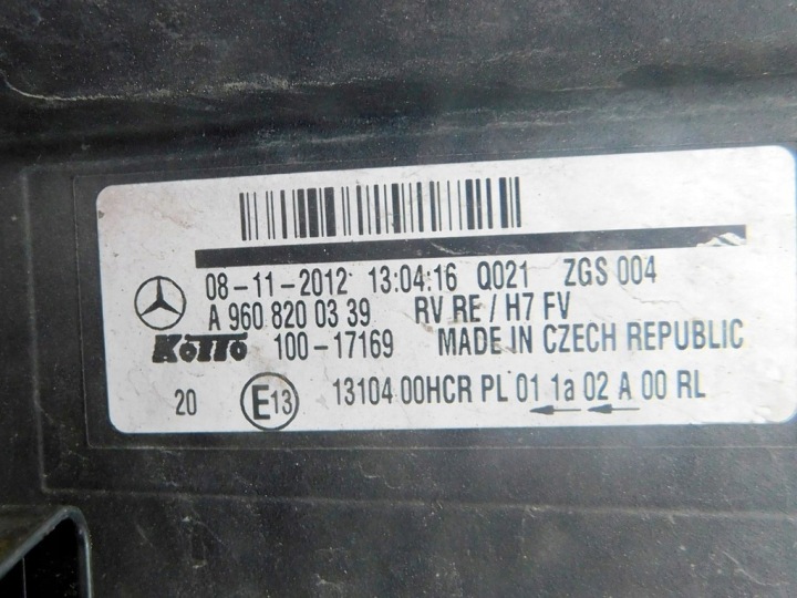 MB ACTROS MP4 12R EURO 5 PHARE PROJECTEUR DROIT AVANT A9608200339
