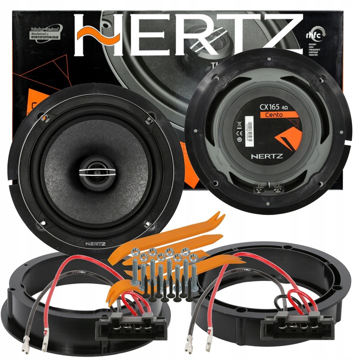 HERTZ ECX CX 165 ALTAVOCES VW SCIROCCO PARTE DELANTERA PARTE TRASERA 